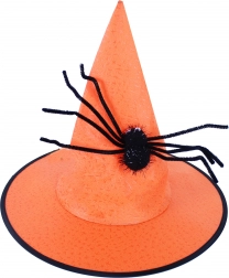 Klobouk čarodějnice s pavoukem pro dospělé