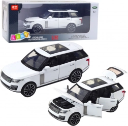 kovový model LAND ROVER Range Rover 1:32 bílý se světly a zvuky
