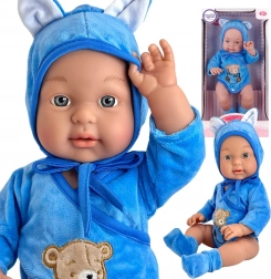 Woopie realistická panenka miminko v medvídkovém oblečku 46 cm