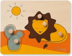 Hauck dřevěné puzzle s úchyty Lion