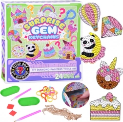 Kreativní adventní kalendář s diamantovým malováním – přívěsky