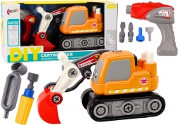 Skládací dětská pásová oranžová rypadlo