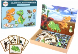 Vzdělávací magnetické puzzle s dinosaury