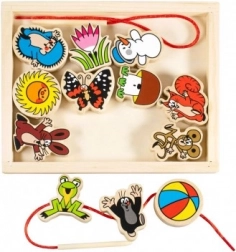 Detoa provlékačka KRTEČEK – dřevěná navlékací sada