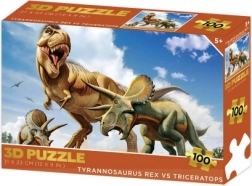 3D puzzle – tyrannosaurus rex vs triceratops