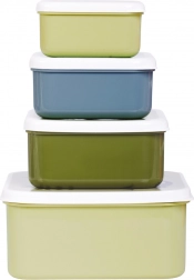 Sada čtyř svačinových krabiček A Little Lovely Company – Dinosauři