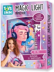 Diář Magic Light Music s LED světýlky a tajným inkoustem