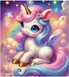 Dřevěné puzzle Kouzelné sny o jednorožcích WOODEN CITY, 20 dílků