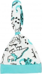 Kojenecká bavlněná čepička–šátek Nicol Dinosaur