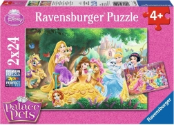 Puzzle RAVENSBURGER DISNEY princezny a jejich mazlíčci 2×24 dílků