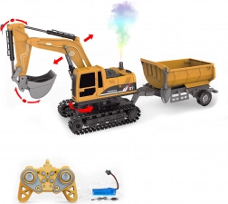 Bagr 4v1 s vlečkou na dálkové ovládání 45 cm
