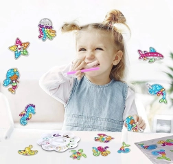 Diamantové samolepky 5D – kreativní mozaika pro děti, velká sada