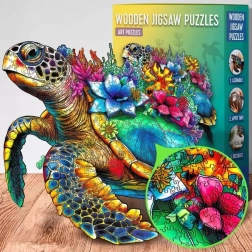 Dřevěné puzzle Želva 300 dílků