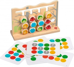 Lucy & Leo ptáci a kočky – dřevěná motorická hra s předlohami