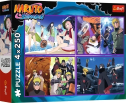 Trefl Puzzle Naruto Shippuden: Dobrodružství Naruta Uzumaki 4x250 dílků