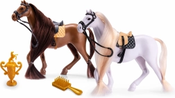 Hračka kůň se sedlem a doplňky 19 cm