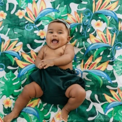 Bambusová mušelínová plena Tommy Lise Lush Garden 120 × 120 cm