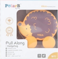 Dřevěná tahací hračka ježek