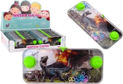 Vodní hra zručnosti dinosaurus Carnotaurus – kapesní konzole se zelenými tlačítky