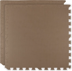 Měkká pěnová podložka HUMBI 120 × 60 cm, voděodolné velké pěnové puzzle, tmavě béžová cappuccino, 2 ks