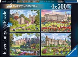 Ravensburger puzzle Královské rezidence Velké Británie 4x500 dílků