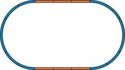 Piko podloží pro sadu kolejí A – základní ovál H0