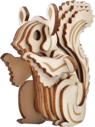 Woodcraft dřevěné 3D puzzle – veverka
