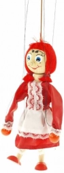 Dřevěná loutka Karkulka