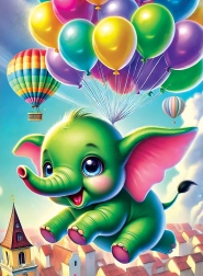 dřevěné puzzle sloní dobrodružství 40 dílků