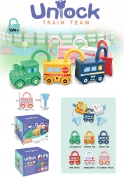 Vzdělávací vláček s vagónky a zámky