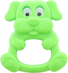 chrastítko pejsek s pohyblivými očky 11 cm