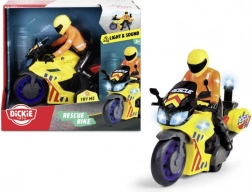 Záchranářský motocykl s jezdcem