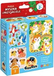 Puzzle myška a přátelé – první hra a skládačka pro děti
