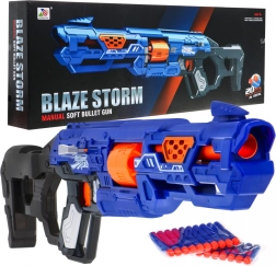 Manuální dětský blaster BLAZE STORM 8+ se závěrem a 20 pěnovými náboji