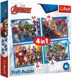 Puzzle 4v1 Odvážní Avengers