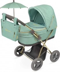 Skládací kočárek pro panenky se slunečníkem a taškou Capriccio 60 cm