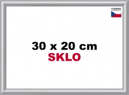 Plastový rámeček 30x20cm stříbrný