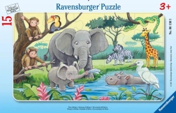 Ravensburger puzzle Zvířata Afriky 15 dílků