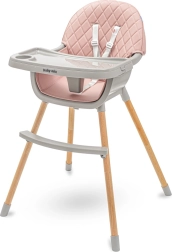 Dětská jídelní židlička Baby Mix Freja dusty pink