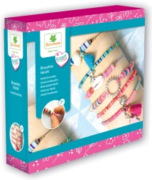 Výroba šperků: Náramky z korálků Heishi - modrá a růžová