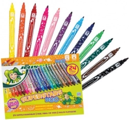 Oboustranné fixy SUPERSTARS DUO, 24 ks