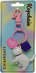 Přívěsek na klíče kočička LOVE YOU