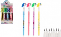 Tužka s jednorožcem s vyměnitelnými hroty, 4 barvy