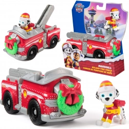 Paw Patrol vánoční hasičské auto s figurkou Marshalla