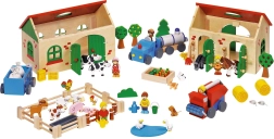 Dřevěná farma my farm – herní sada 71 dílů