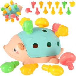 Smyslový ježek Montessori s vyjímatelnými kolíčky – modrý