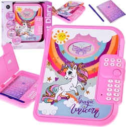Interaktivní kódovaný tajný deníček 2v1 kouzelný jednorožec