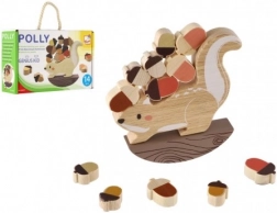 Bino balanční hra veverka ze dřeva