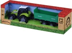 Traktor se zvuky a světlem se zelenou vlečkou