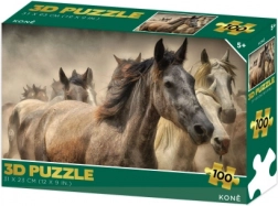 3D puzzle – koně, 100 dílků